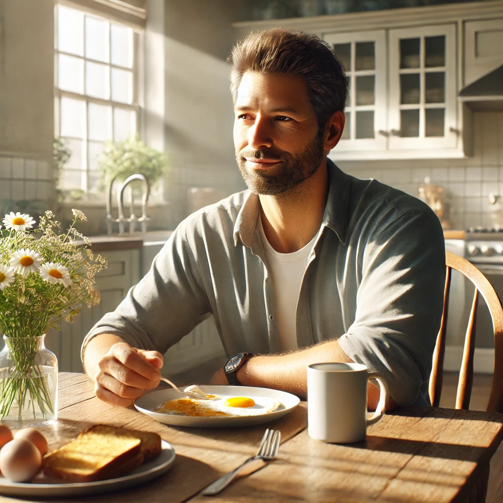 중년-아침-식사