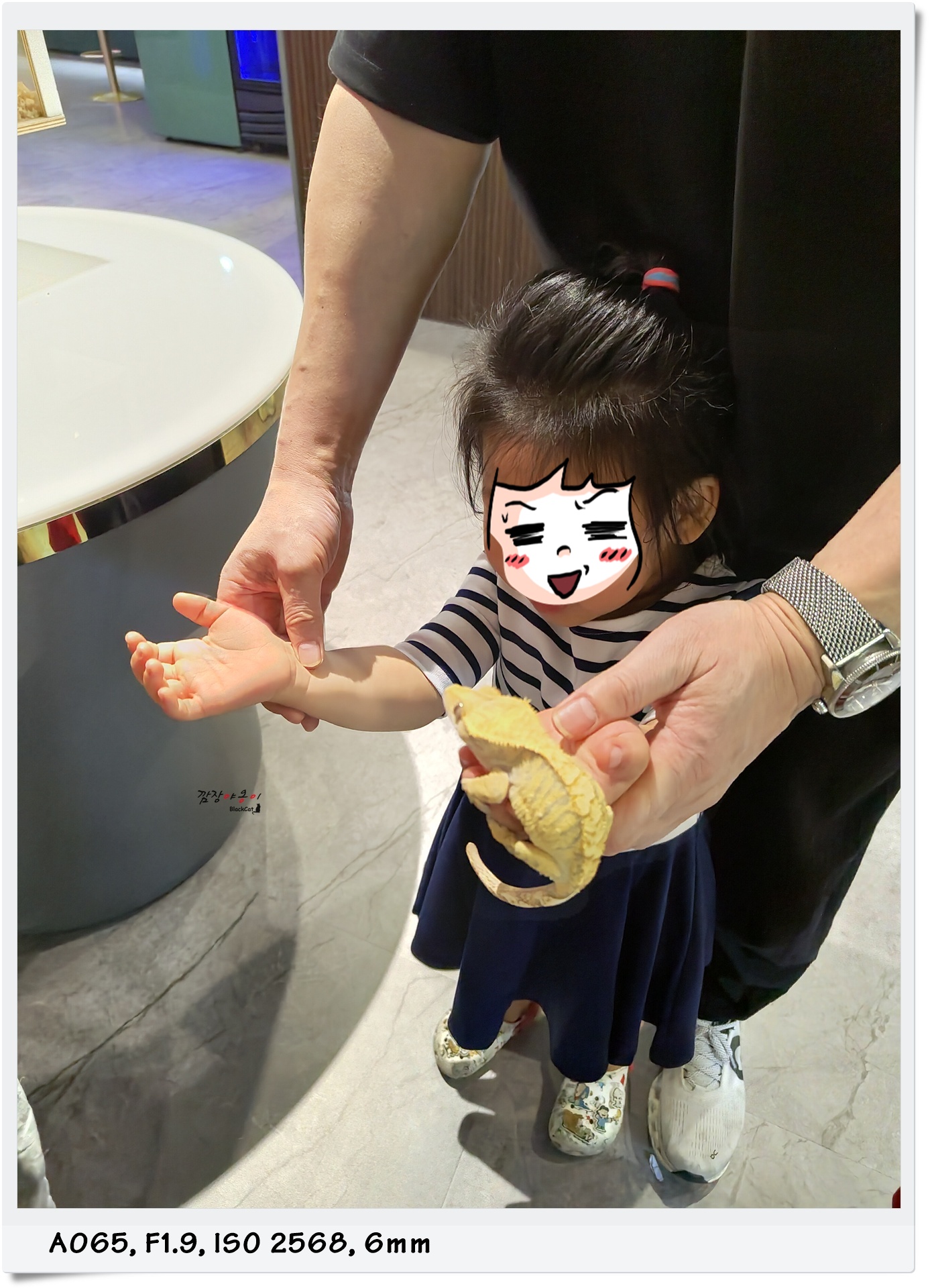 어반네이처 도마뱀 만져보기 체험 대기 장면