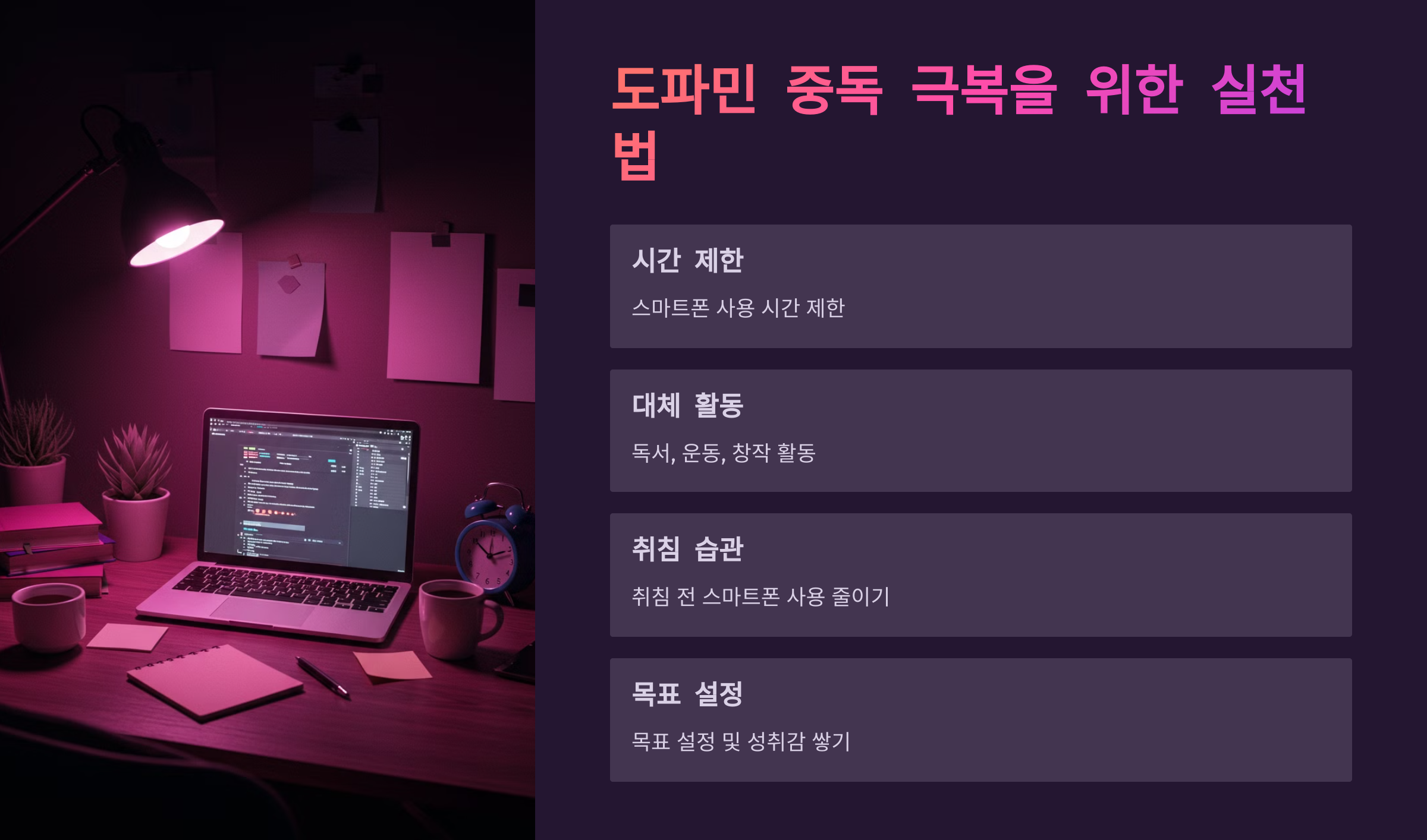 도파민 중독 극복을 위한 실천법