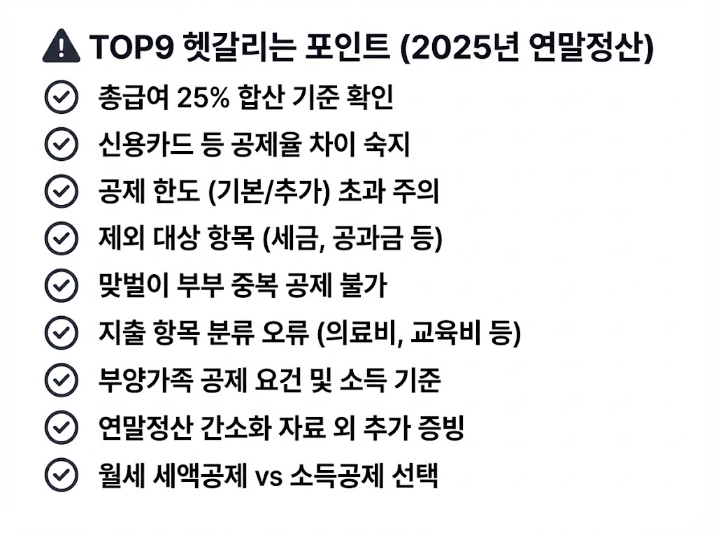 카드공제 계산법(총급여별) + 자주 헷갈리는 포인트 완전정리 (2026 연말정산)