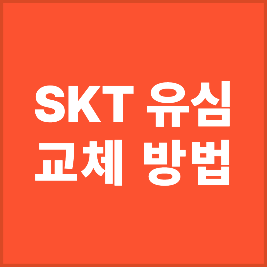SKT 유심 교체 방법