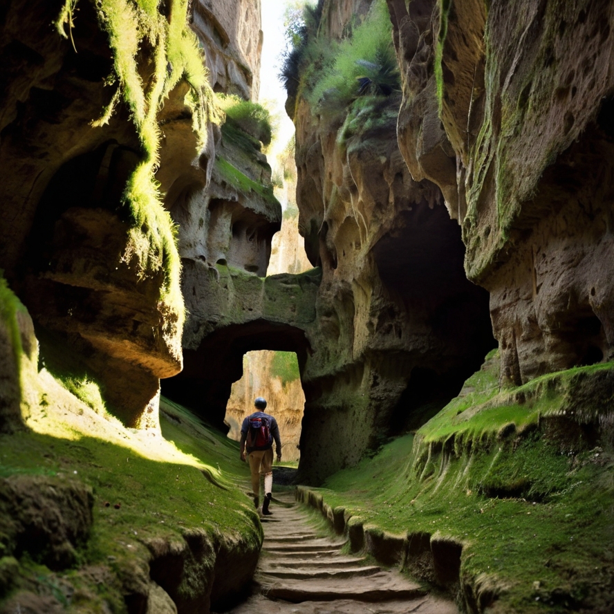 피틸리아 절벽도시 비아 카바 이미지