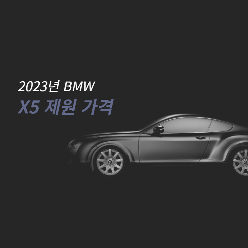 2023 BMW X5 제원 중고 리스