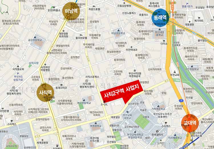 사직2구역-재개발-사업대상지-위치-빨간색