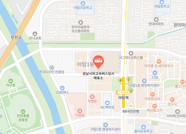 성남종합버스터미널 위치-지도