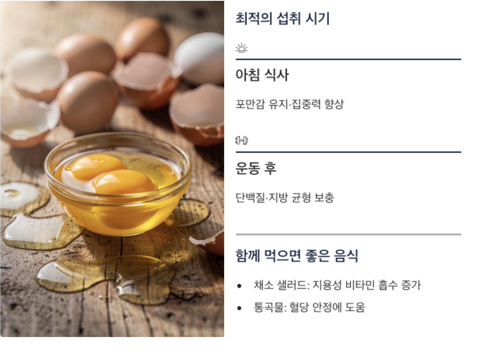 달걀 노른자 효과적인 섭취방법
