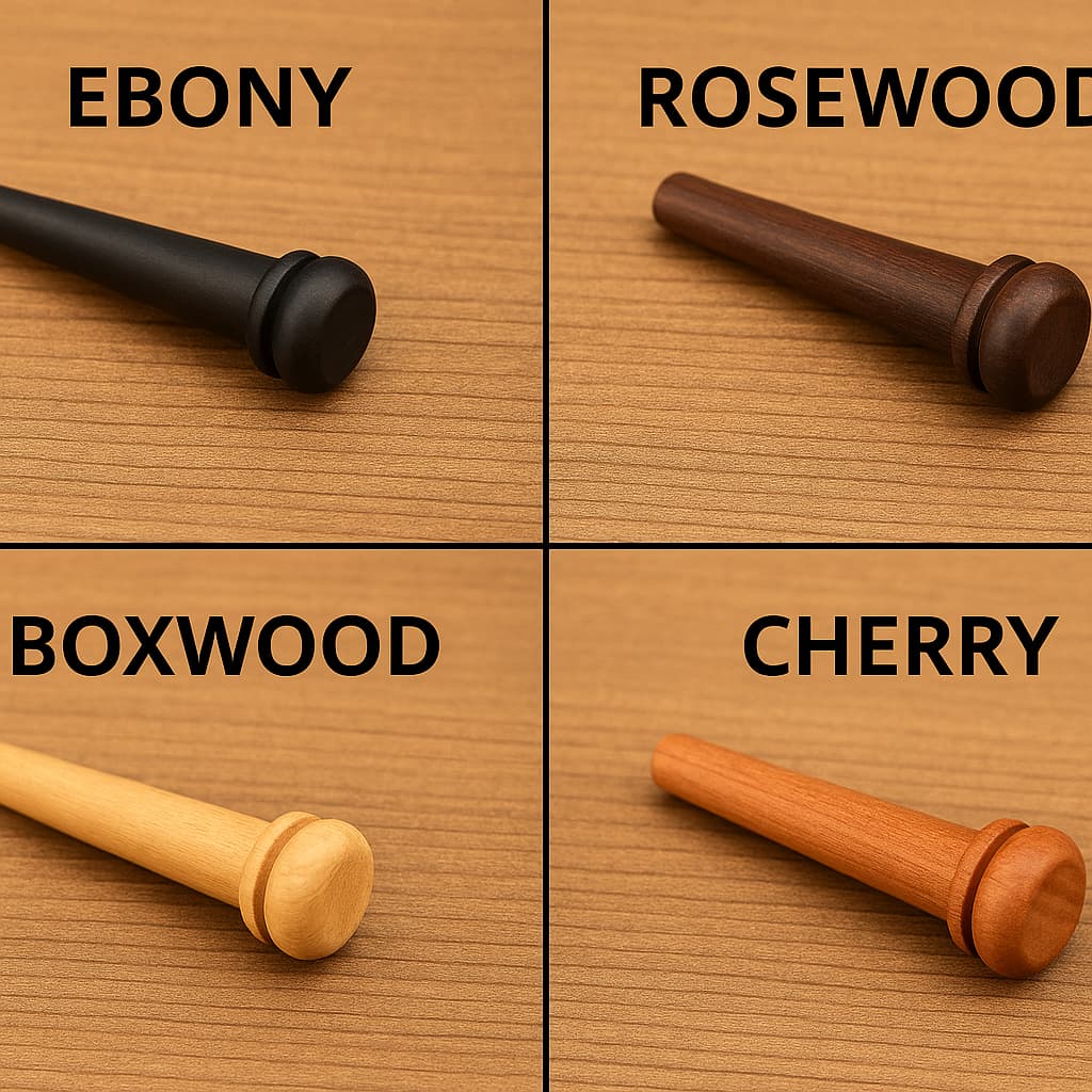 우드 브릿지핀 소재별 비교 이미지