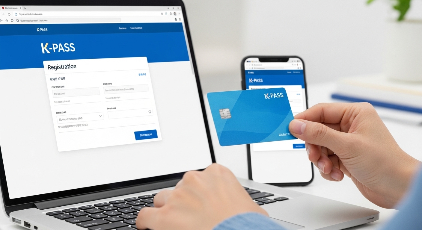 전남 K-패스 신청하는 모습