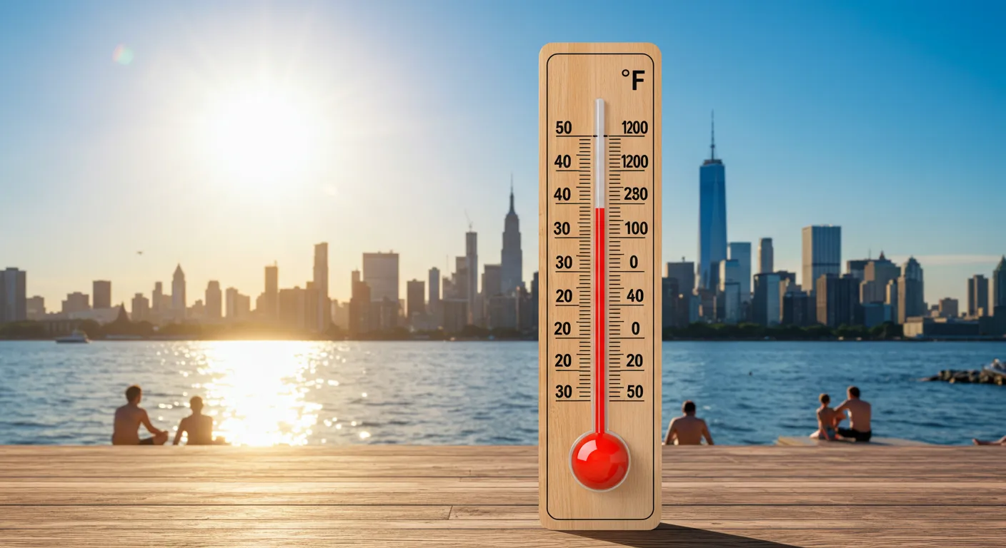 40도를 육박하는 온도계 모습