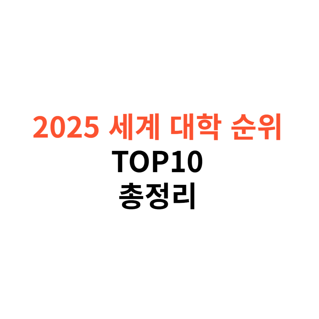 2025년 세계 대학 순위