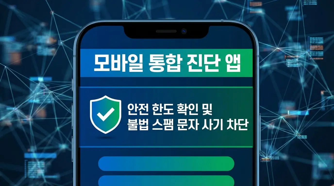 모바일 통합 진단 앱 안전 한도 확인 및 불법 스팸 문자 사기 차단