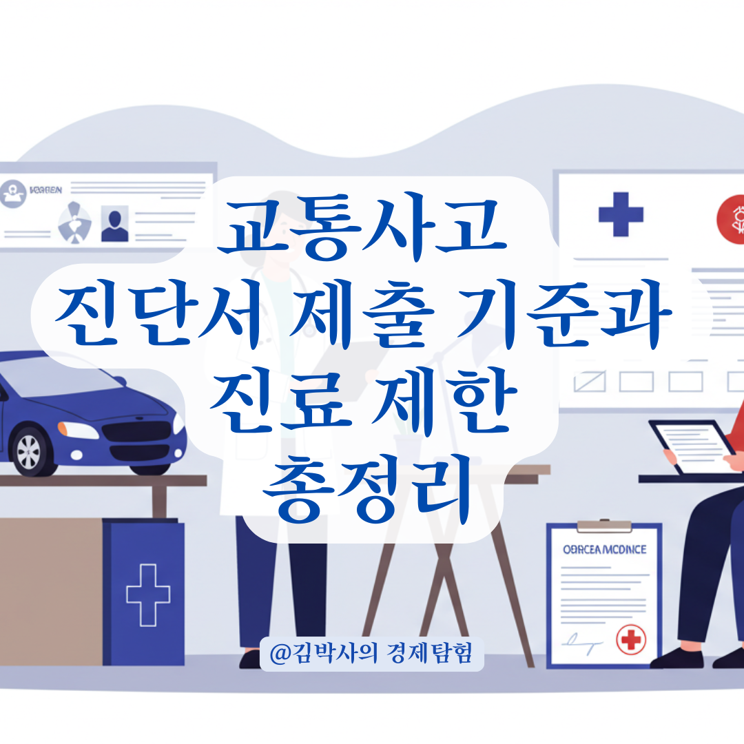 교통사고 피해자라면 꼭 알아야 할 진단서 제출 기준과 과별 진료 제한.