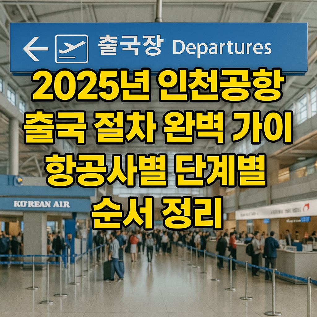 2025년 인천공항 출국 절차 총정리✈️