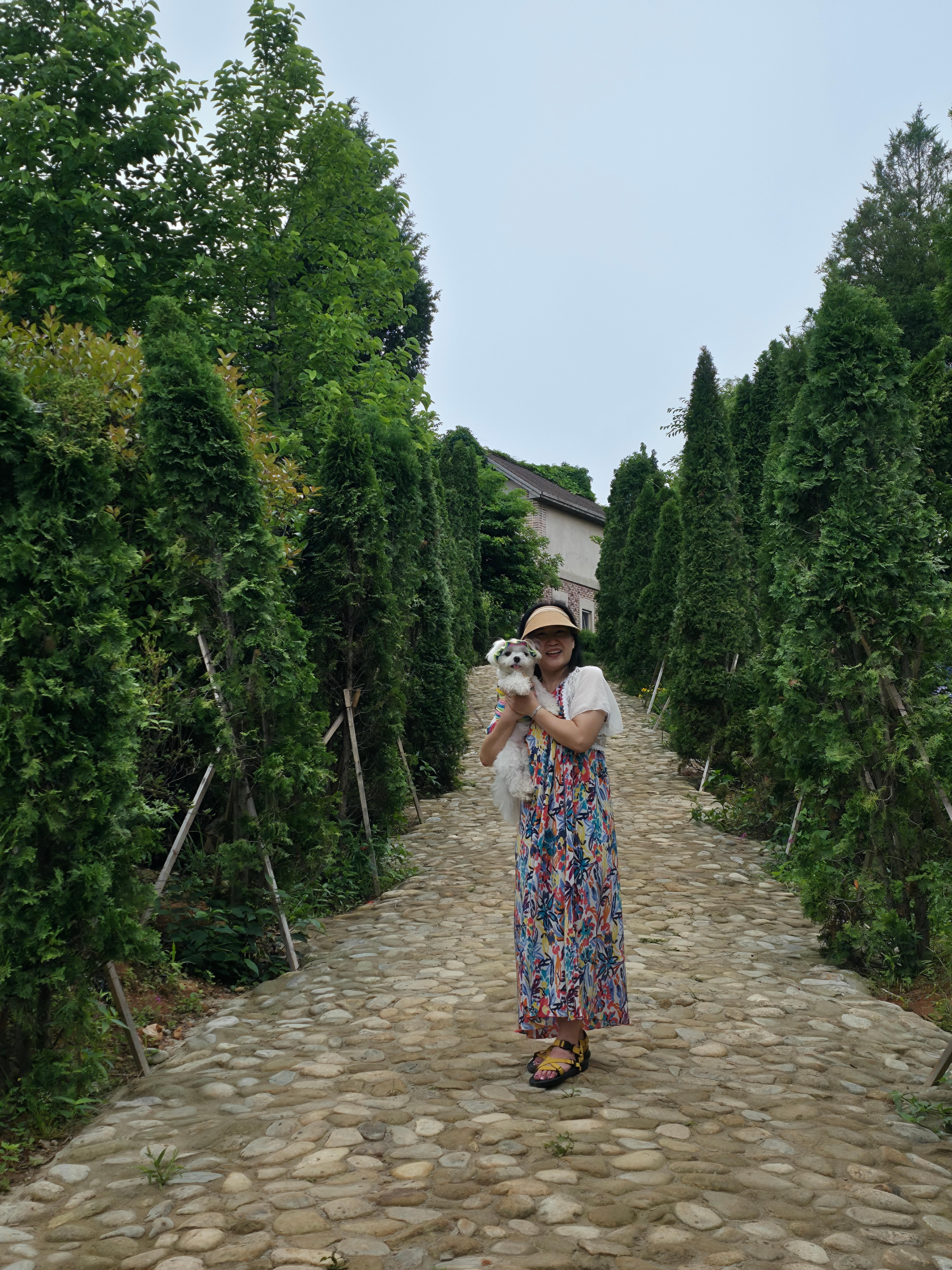 팜카밀레 허브농원에서 라떼와 찍은 사진