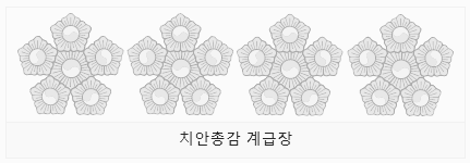 경찰 계급: 태극 무궁화 (치안총감)