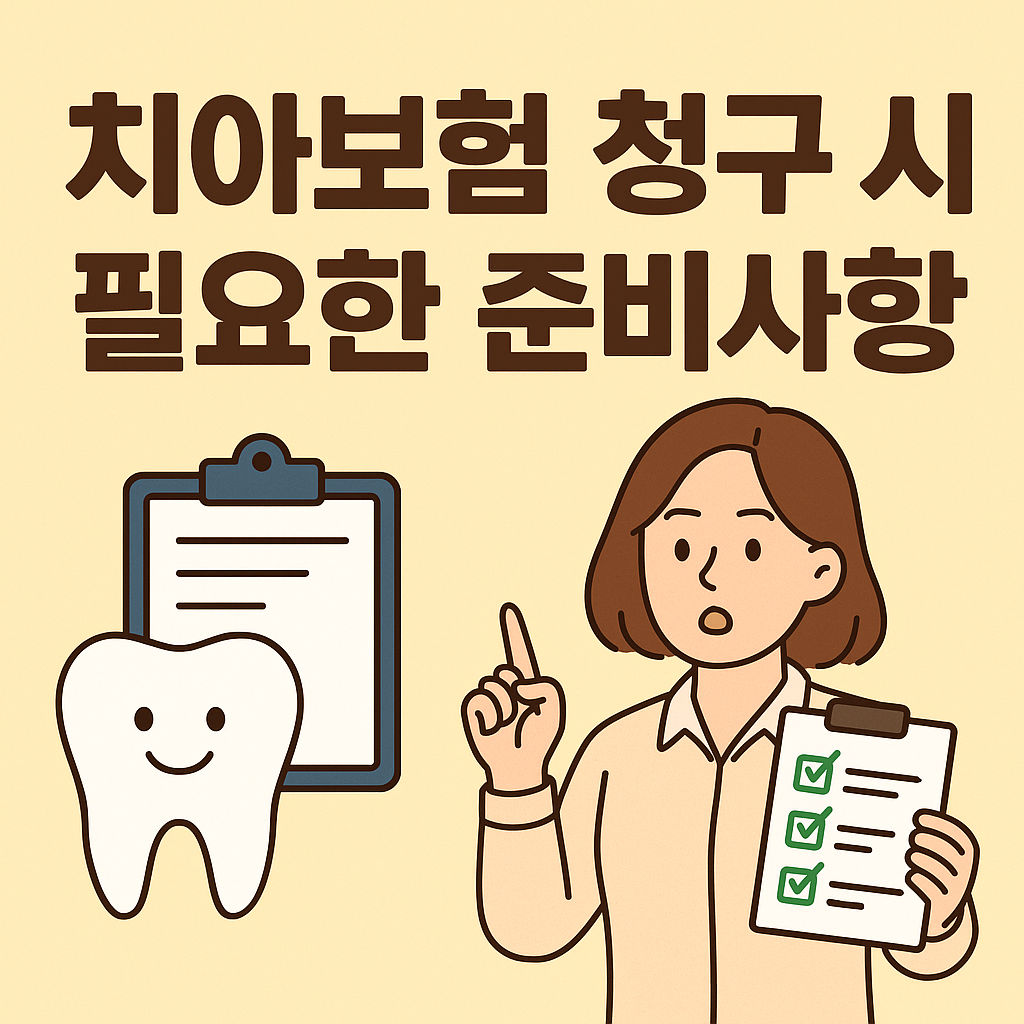 치아보험 청구시 필요한 준비사항