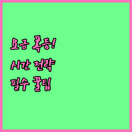 전기차 충전요금 상승 대비 시간대별 ..