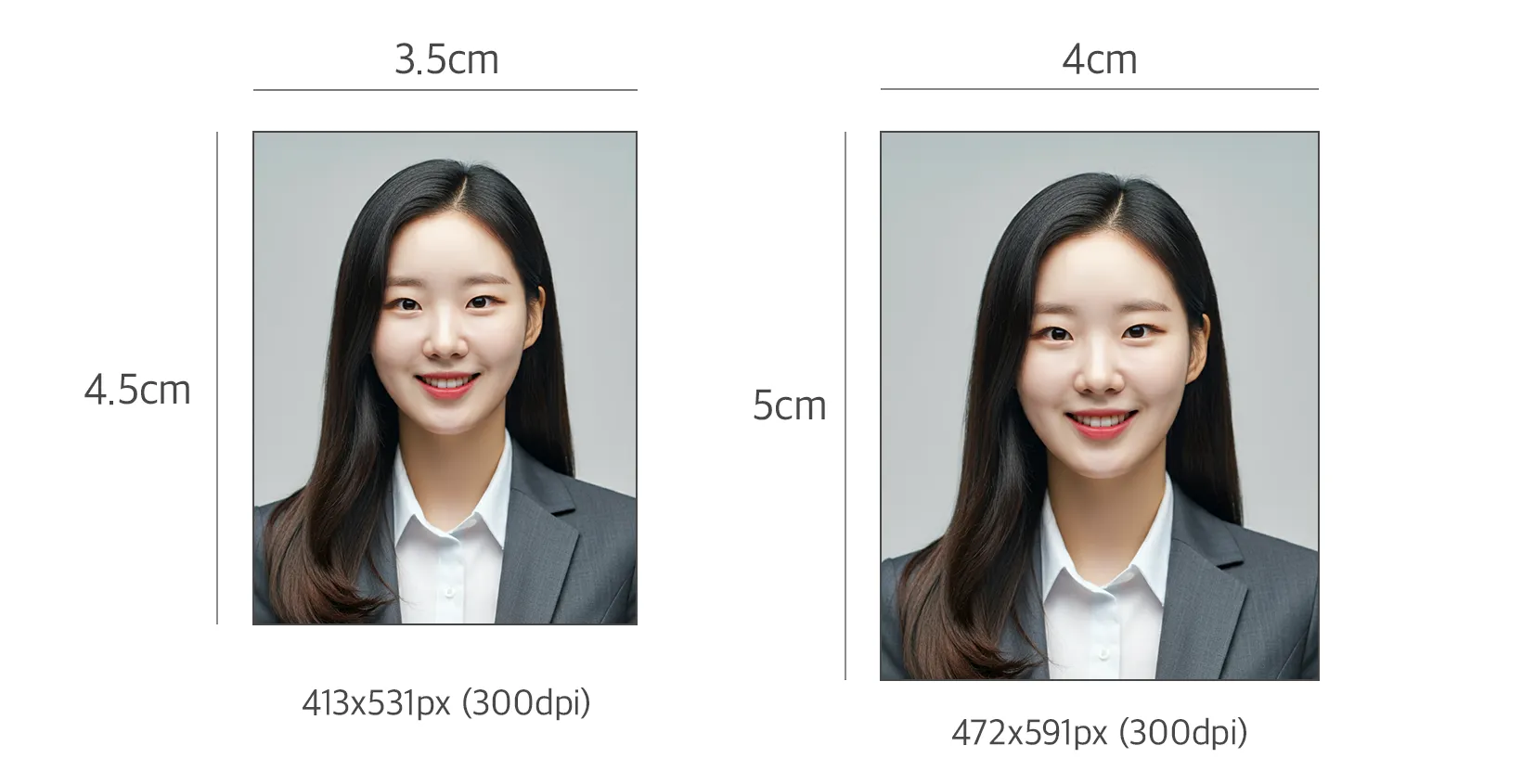 이력서 사진 기본 크기