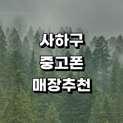 부산 사하구 중고폰