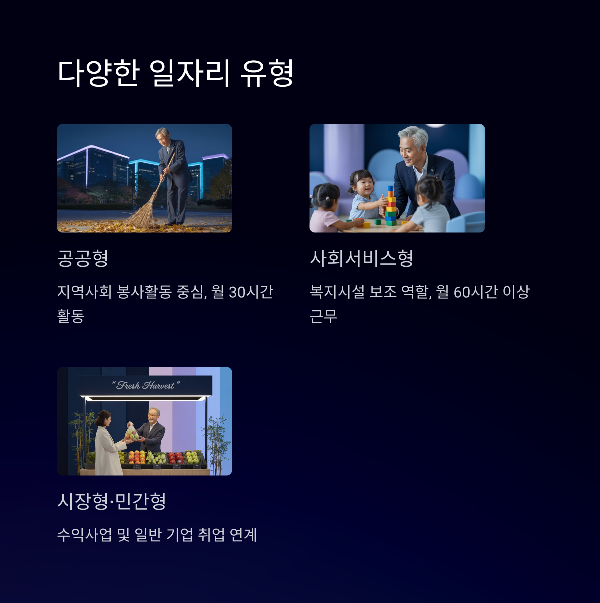 다양한 일자리 유형