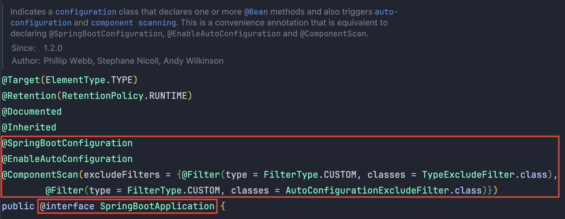 @SpringBootApplication 어노테이션 내부