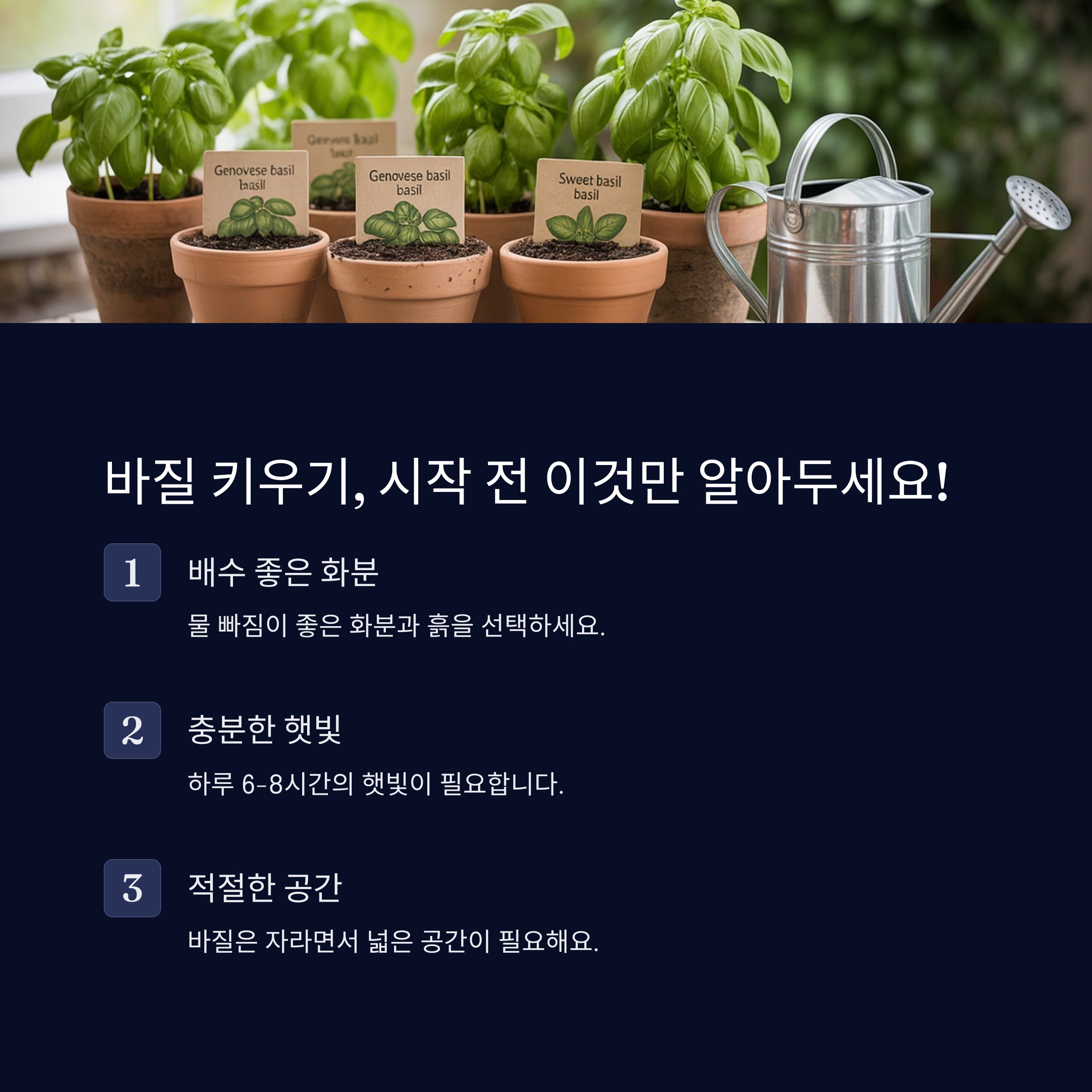 바질 키우기, 시작 전 이것만 알아두세요! 🌿