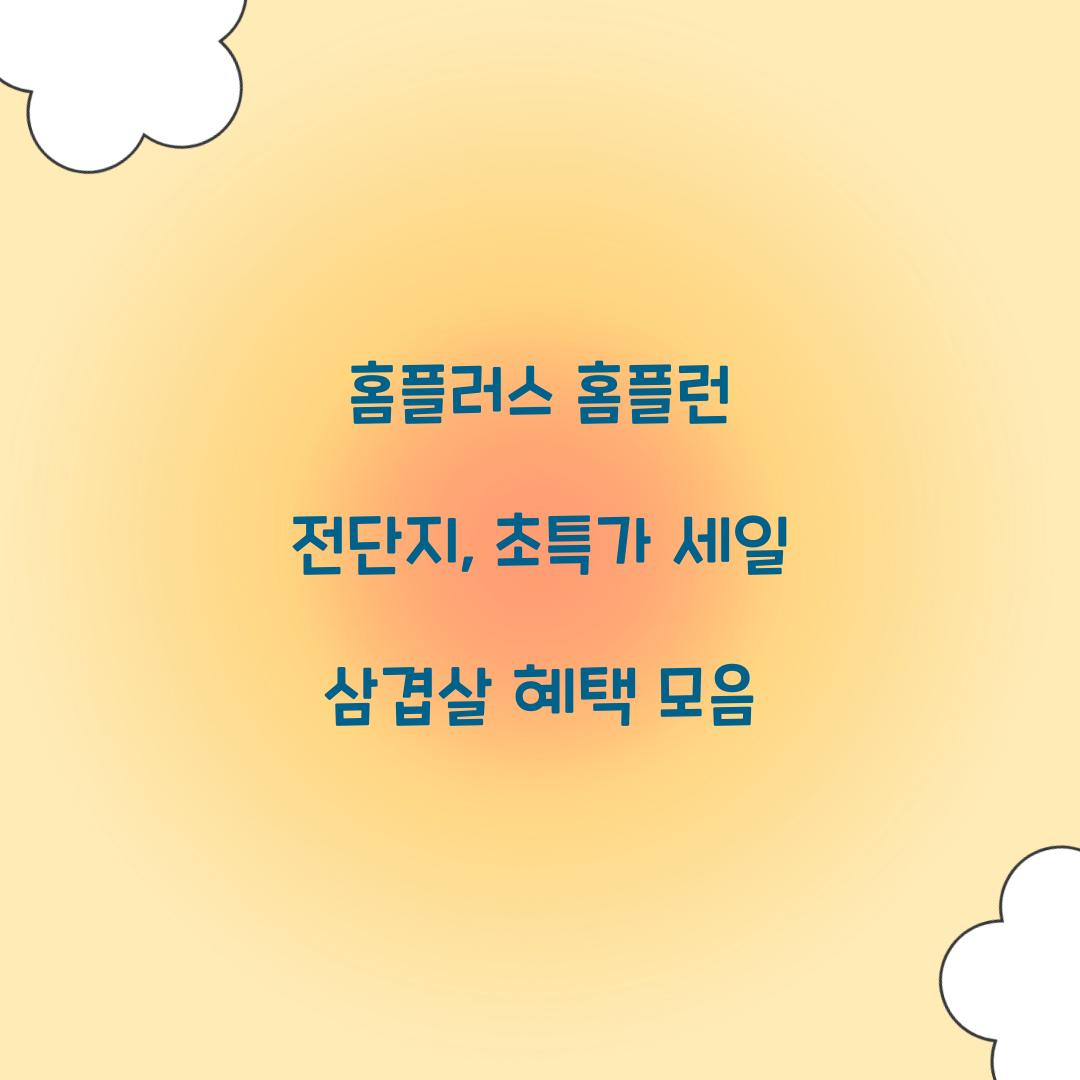 홈플러스 홈플런 전단지