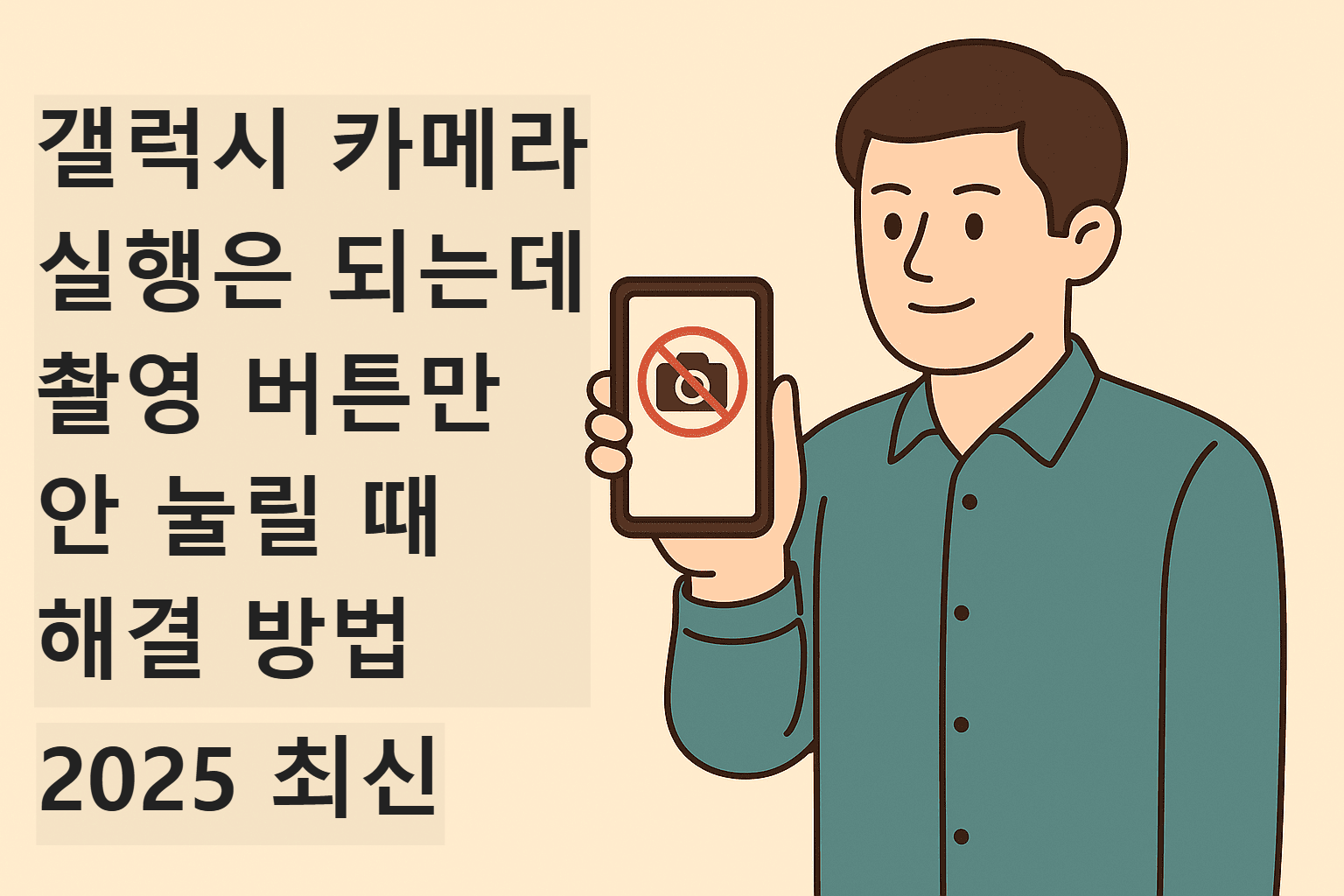 갤럭시 카메라 실행은 되는데 촬영 버튼만 안 눌릴 때 해결 방법 ❘ 2025 최신