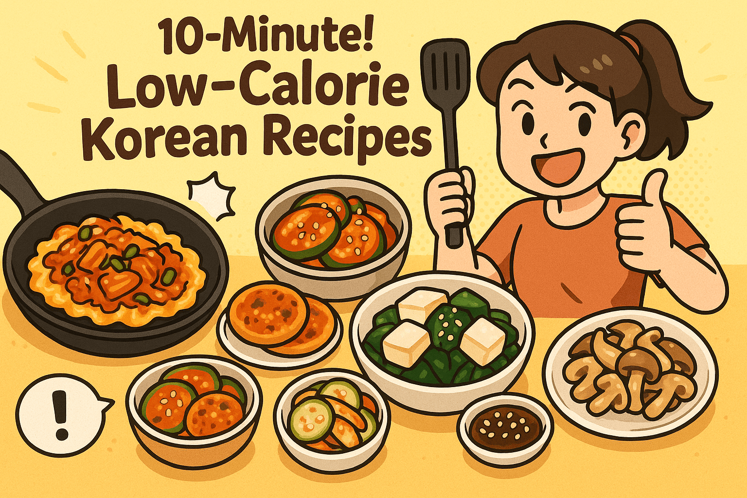 10분 안에 완성하는 저칼로리 한식 레시피 6가지: 빠르고 건강한 식사