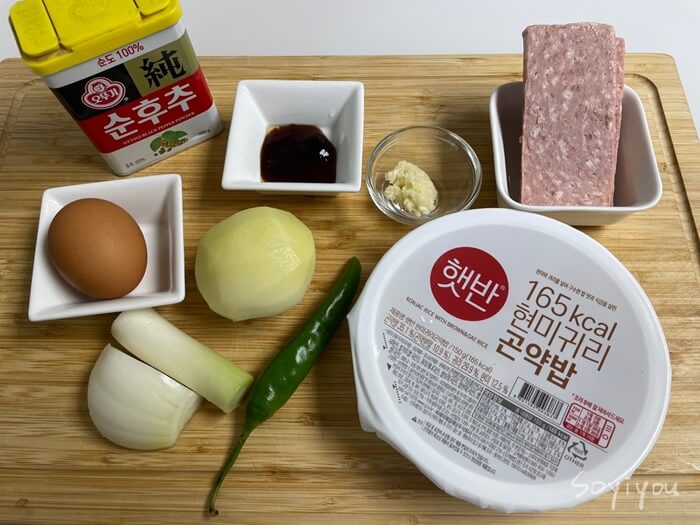 곤약밥-오므라이스-재료