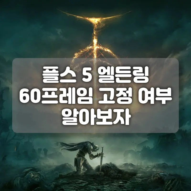 플스5 엘든링 60프레임