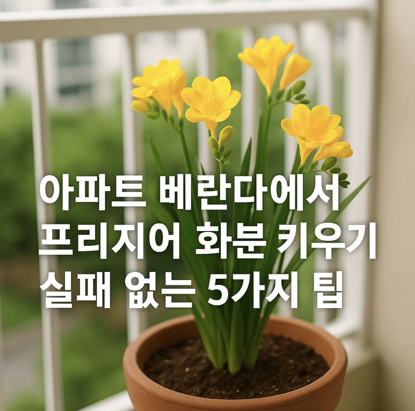 아파트 베란다에서 프리지어 화분 키우기, 실패 없는 5가지 팁