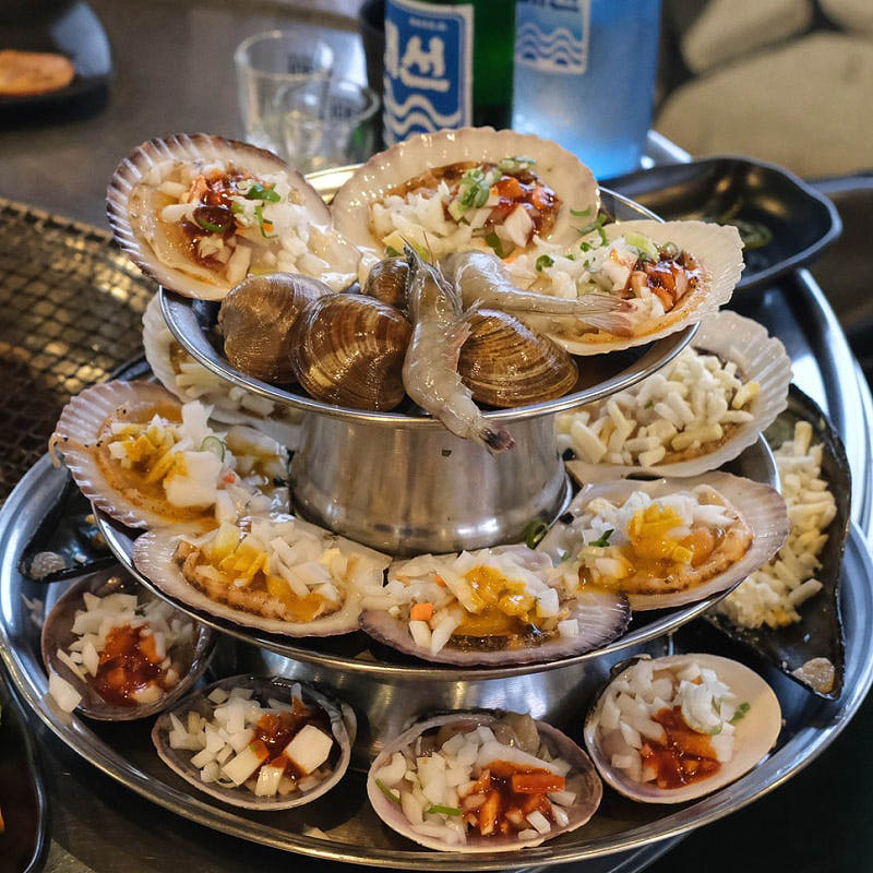 부산 태종대 조개구이 '사랑방 조개구이'