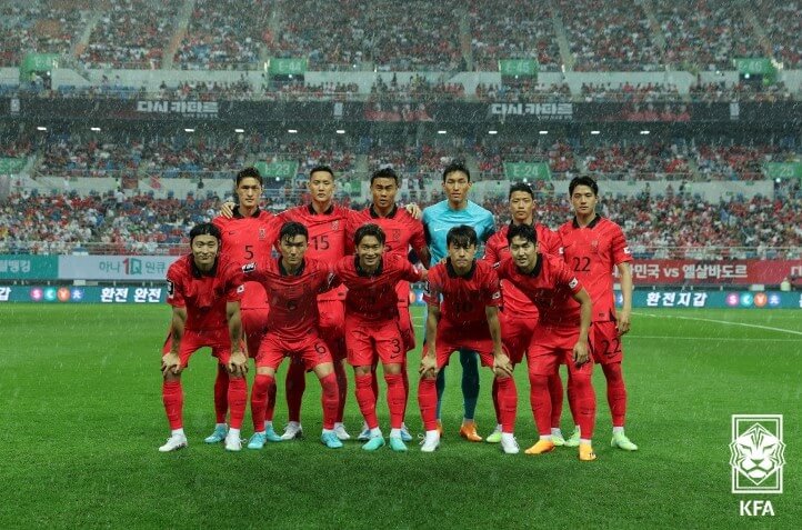 엘살바도르와의 평가전에 선발 출전한 대한민국 축구 국가대표 사진