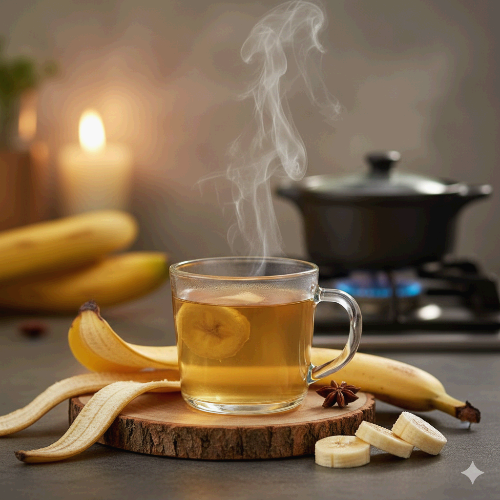 바나나 껍질 차 이미지