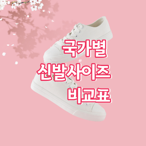 국가별 신발사이즈 비교표