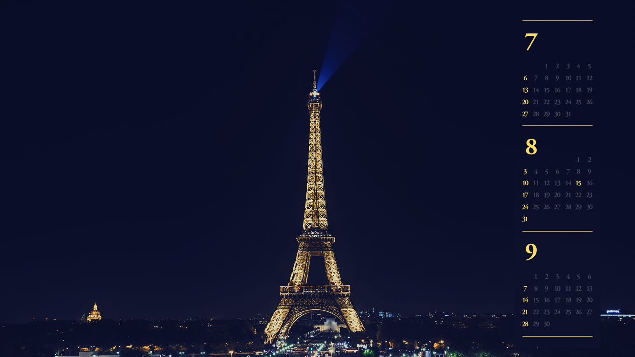 07 에펠탑 B - 2025년8월 노트북배경화면