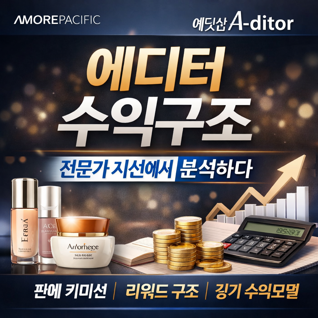 아모레퍼시픽 에디터 수익구조 전문가 관점에서 이해하기