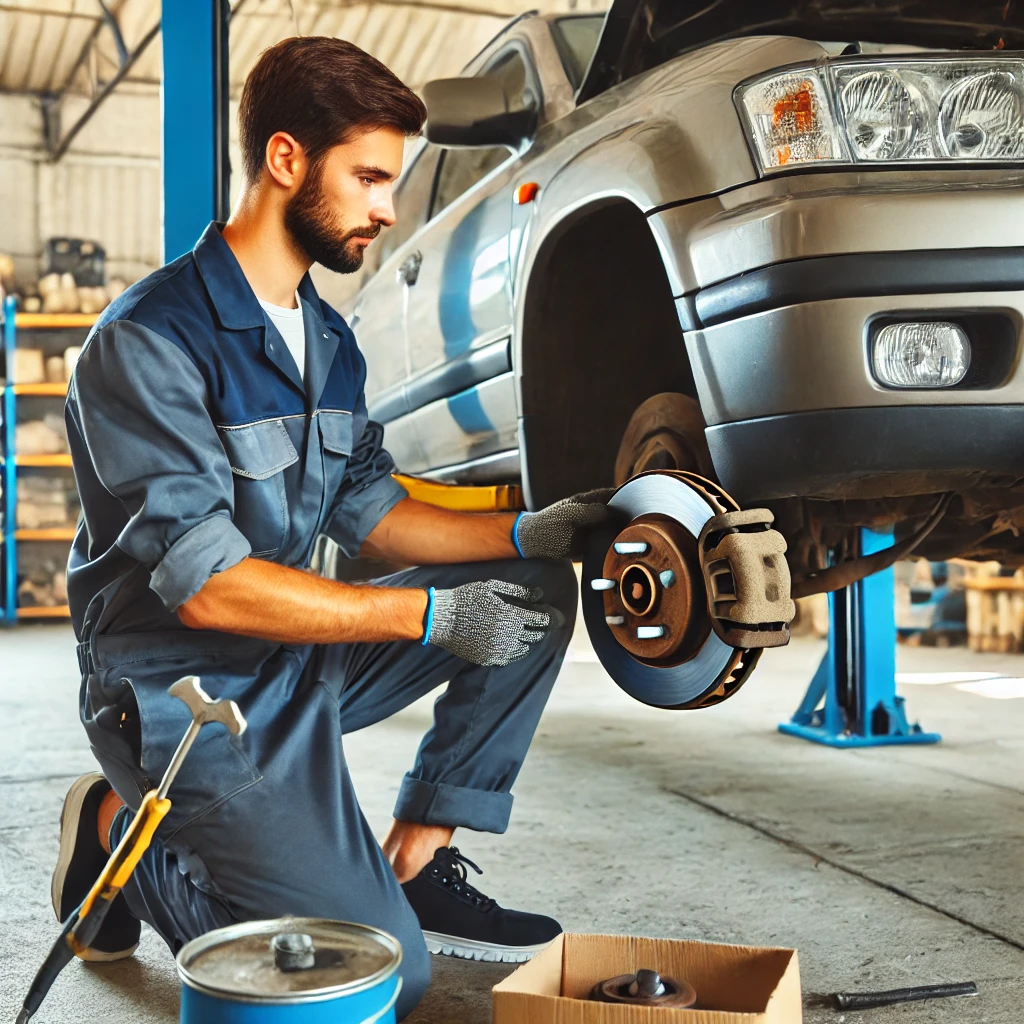 유지비를 걱정하고 있는 차 주인 이미지