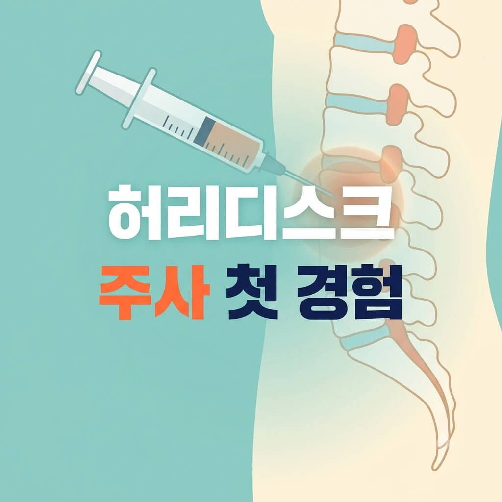 허리디스크 신경차단술 주사 시술 경험을 소개하는 대표 이미지