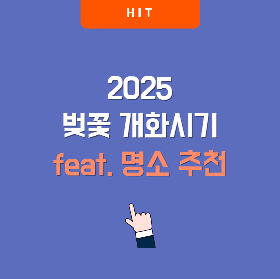 2025년 벚꽃 개화 시기 알아보기 전국 벚꽃 명소 추천