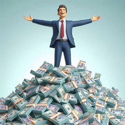 쌓여 있는 돈