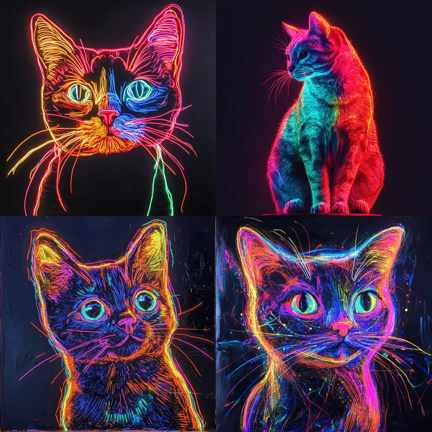 Neon cat --weird 0