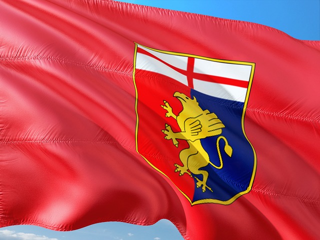 제노아 CFC 엠블럼 사진