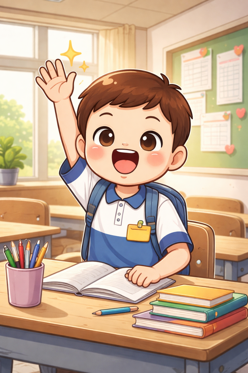 반장선거를 도전하는 귀여운 아이