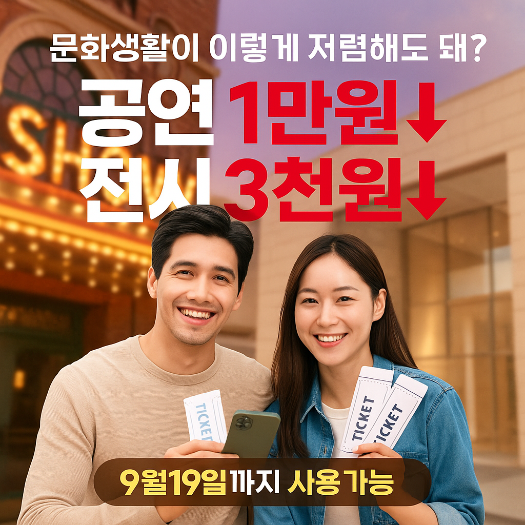 8월8일부터! 공연·전시 할인권 완벽가이드 (출처 : 문화체육관공부)