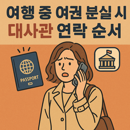 여행 중 여권 분실 시 대사관 연락 순서