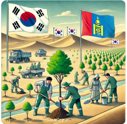 몽골 사막화 막는 한국의 힘 사진
