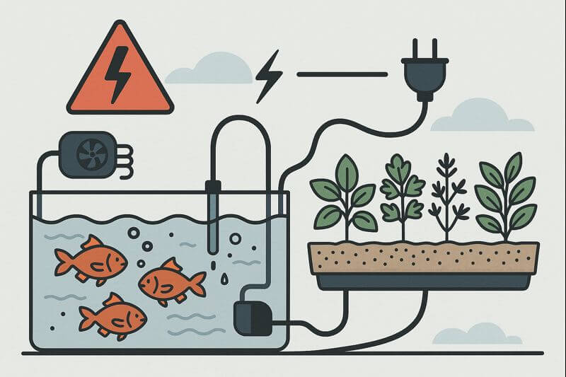 가정용 아쿠아포닉스에서 전기가 끊겼을 때 대처해야 하는 순서
