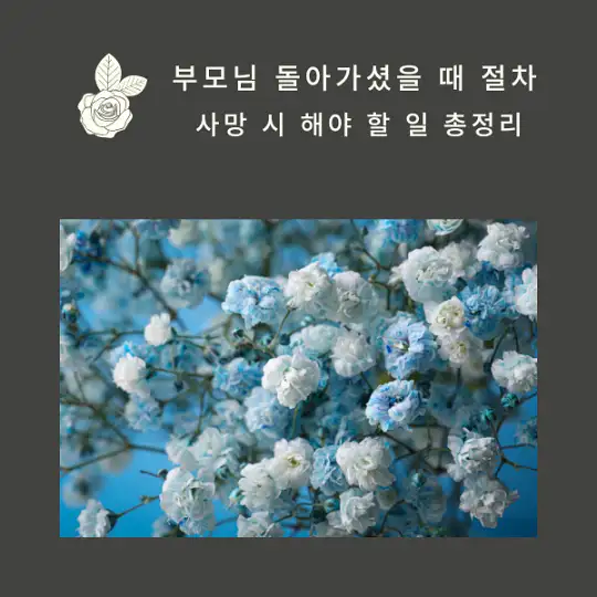 부모님 돌아가셨을 때 절차